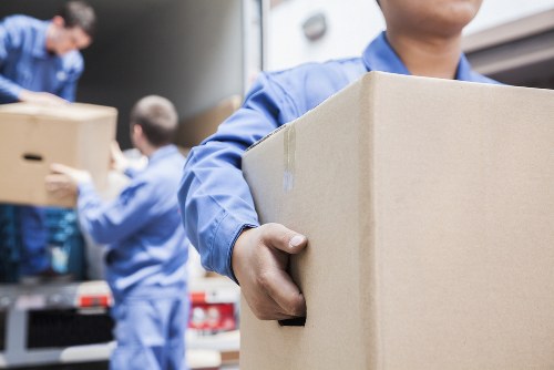 Removal team preparing a London home move