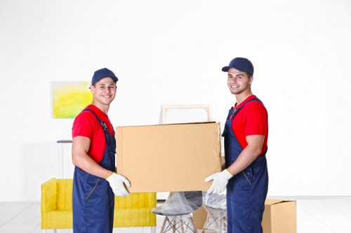Local removals team handling a London home move