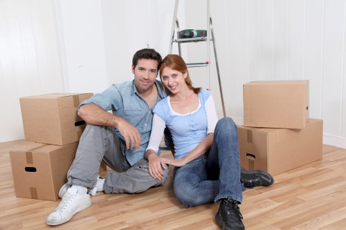 Removal team handling a flat move in London