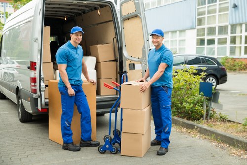 Furniture being loaded for a London home move